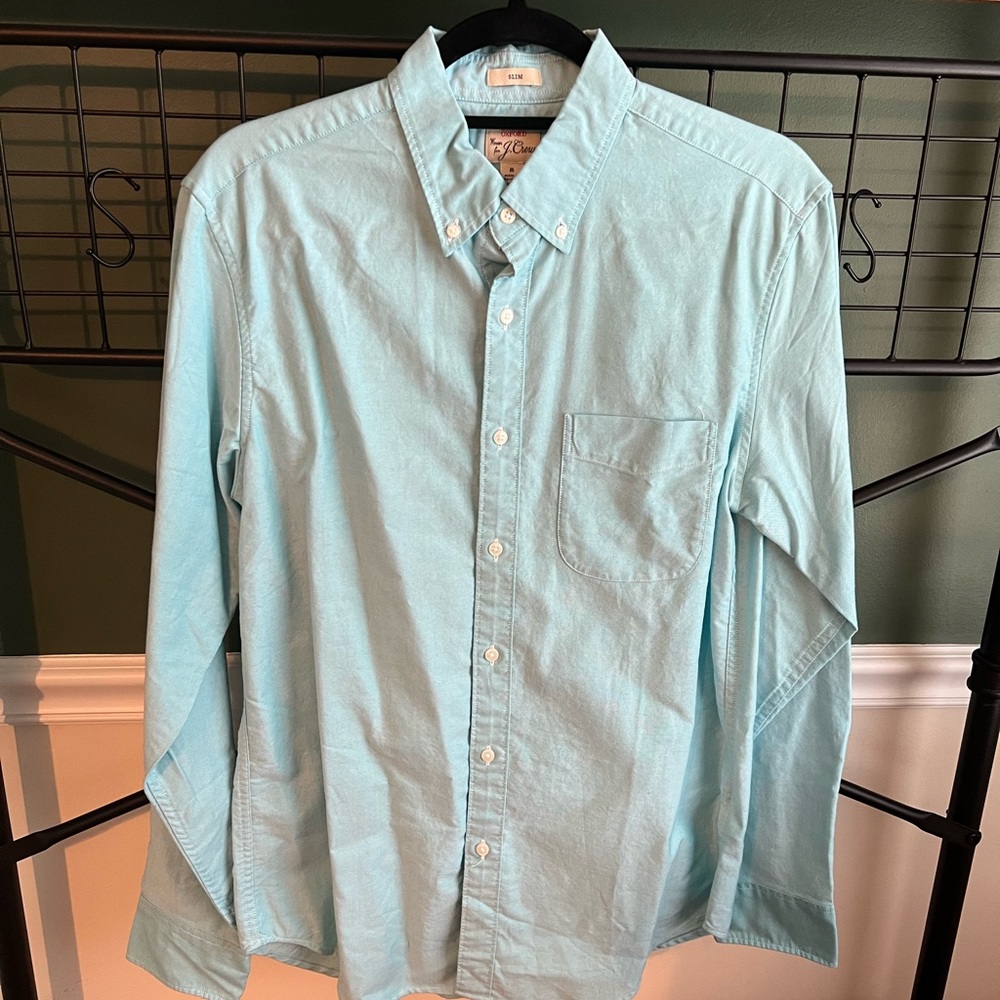 J Crew Slim Fit Oxford Button Down Shirt
